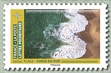 Timbre: Paysages, Plage - Corse-du-Sud