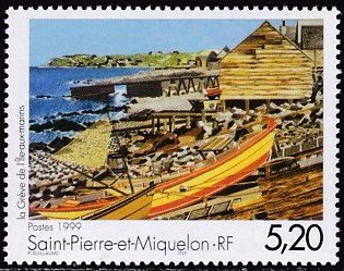 Timbre: La Gr&egrave;ve de l'&icirc;le aux marins.