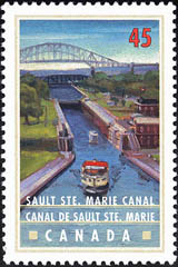 Timbre: Canaux : Canal de Sault Ste Marie  ((Ontario)