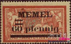 Timbre: Merson - surcharg&eacute; Memel