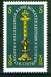 Timbre: Exposition de l'ancien Tr&eacute;sor de Salzbourg - Croix