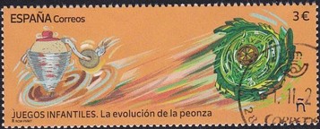 Timbre: Jeux loisirs : &Eacute;volution de la toupie