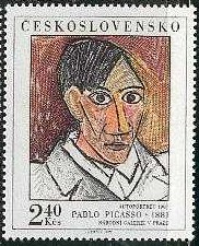 Timbre: Autoportrait par Picasso