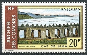 Timbre: Paysages d'Anjouan : Cap de Sima