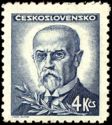 Timbre: Pr&eacute;sident Tom&aacute;&scaron; Garrigue Masaryk (1850-1937)