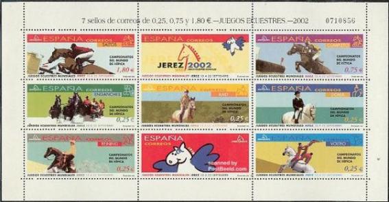 Timbre: Juegos ecuestres Mundiales Jerez