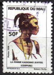 Timbre: Coiffure de femme Kassonke 