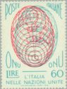 Timbre: Admission de l'Italie &agrave; l'ONU