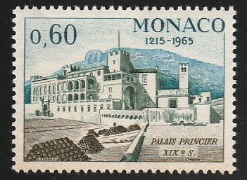 Timbre: Palais princier au 19&egrave;me si&egrave;cle