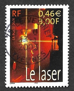 Timbre: Le si&egrave;cle au fil du timbre - Le laser