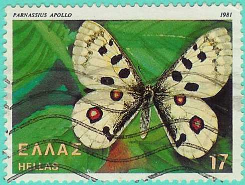 Timbre: Papillon : Parnassius Appolo