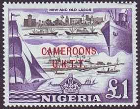 Timbre: Timbre du Nig&eacute;ria de 1953, Elizabeth II, surcharg&eacute;