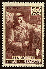 Timbre: A la gloire de l'Infanterie fran&ccedil;aise :