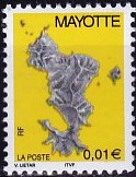 Timbre: Carte de l'&icirc;le