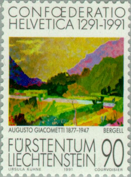 Timbre: Tableaux paysages :Bergell