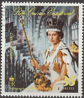 Timbre: Anniversario de plata Isabel II