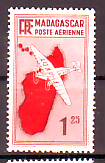 Timbre: Avion au-dessus carte