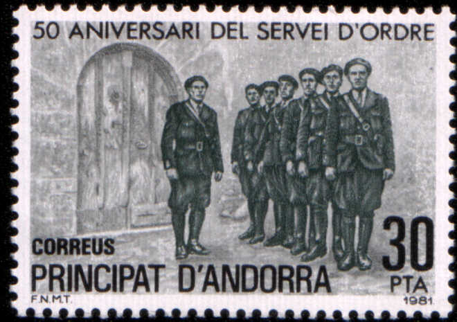 Timbre: 50e anniversaire du service d'ordre