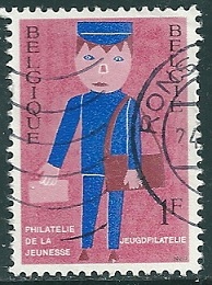 Timbre: Facteur, dessin d'enfant