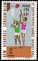 Timbre: Jeux du pacifique sud Legende anglaise