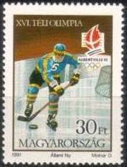 Timbre: J.O. d'hiver 1992, &agrave; Albertville : Hockey sur glace