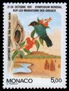 Timbre: Symposium mondial sur la migration des oiseaux.