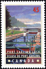 Timbre:  Canaux. &Eacute;cluse de Port Carling
