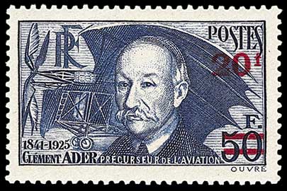Timbre: CLEMENT ADER (papier mince)