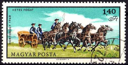 Timbre: &Eacute;levage de chevaux dans la Puszta