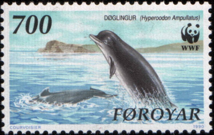 Timbre: WWF mammiferes marins Hyperoodon ampullatus