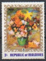 Timbre: "Chrysanth&egrave;mes" Renoir