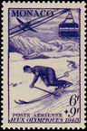 Timbre: Jeux olympiques  Descente &agrave; ski
