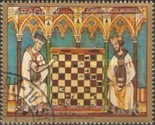 Timbre: Championnats du monde d'&eacute;checs &agrave; Mexico