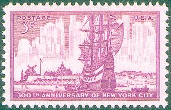 Timbre: 300 ans de la fondation de New York