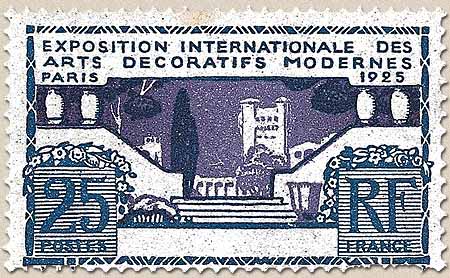 Timbre: Exposition des Arts d&eacute;cor &agrave; Paris centre tr&egrave;s d&eacute;plac&eacute;