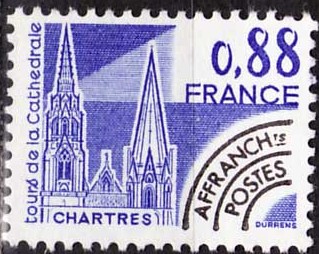 Timbre: Tours de la Cath&eacute;drale de Chartres 
