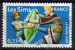 Timbre: H&eacute;ros des jeux vid&eacute;o : Les Sims 