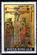 Timbre:  Ic&ocirc;ne, Christ en croix