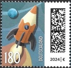 Timbre: Crayon transform&eacute; en fus&eacute;e