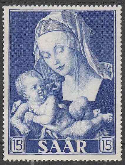 Timbre: Ann&eacute;e mariale, Madone et enfant