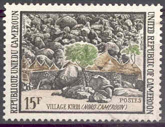 Timbre: Paysages - Village Kirdi