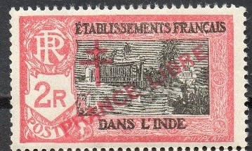 Timbre: Surcharg&eacute; France Libre