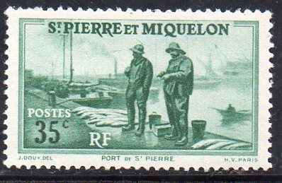 Timbre: Port de Saint-Pierre.