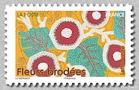 Timbre: Fleurs brod&eacute;es