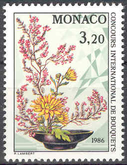 Timbre: Concours international de bouquets