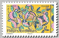 Timbre: Fleurs brod&eacute;es 11