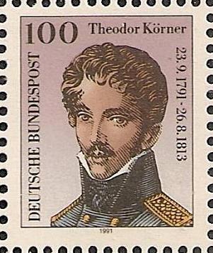 Timbre: Bicentenaire de la naissance de Theodor Korner