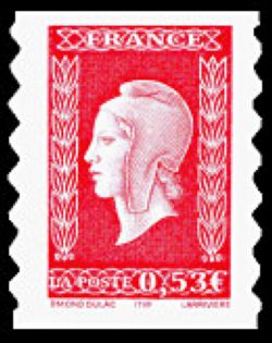 Timbre: 60 ans de la Marianne de Dulac - AA0066