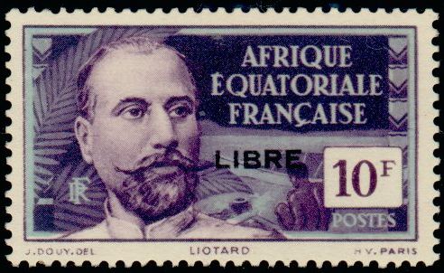 Timbre: Liotard surcharg&eacute;s &laquo;&nbsp;Libre&nbsp;&raquo;