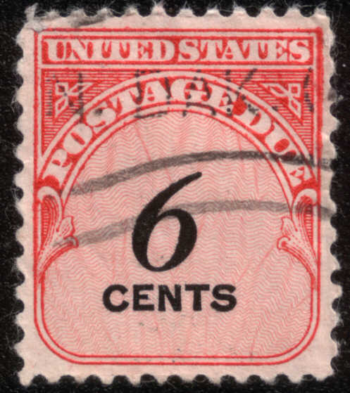 Timbre: Postage due, valeur en noir